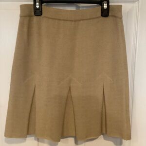 Vintage St. John Beige Pleated Mini skirt